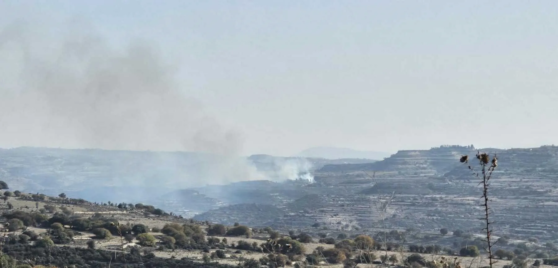 Πυρκαγιά σε δύσβατη περιοχή στη Λεμεσό - Αποστέλλει ενίσχυση το Τμήμα Δασών